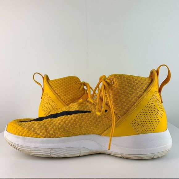 Nike men’s Yellow Zoom Rize TB 'University Gold' hi top basketball shoes size 14 - Picture 2 of 12